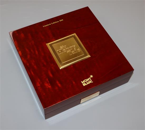 A Mont Blanc Sir Henry Tate limited edition box and outer packaging (77 of 888), pen not included